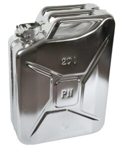 20 Litre Stainless Steel Fuel Can with bayonet spout