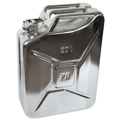 20 Litre Stainless Steel Jerry Can with clip Wavian Quality