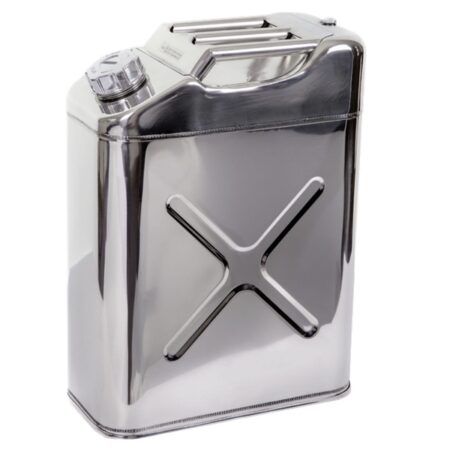 20 litre US style Stainless Steel Jerry Can with Screw Top + Spout