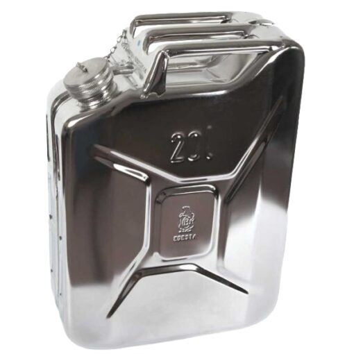 20 Litre Stainless Steel Jerry Can with clip Wavian Quality