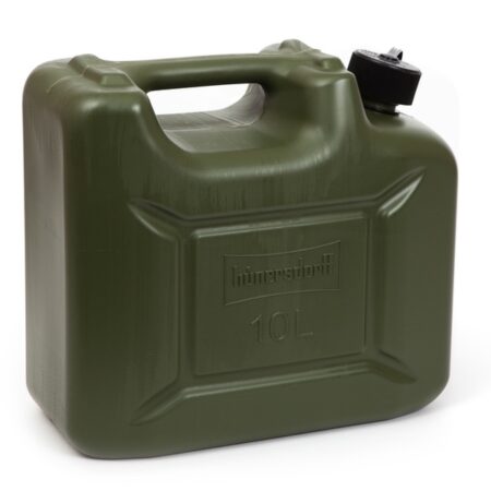 10 litre pro khaki plastic fuel can for sale