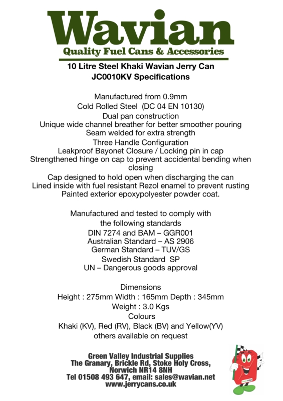 Wavian Quality Fuel Cans & Accessories