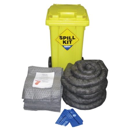 Spill Kit - 100 Litres (Wheeled Bin) - Double Weight Pads