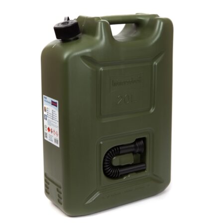 20 litre pro khaki plastic fuel can for sale