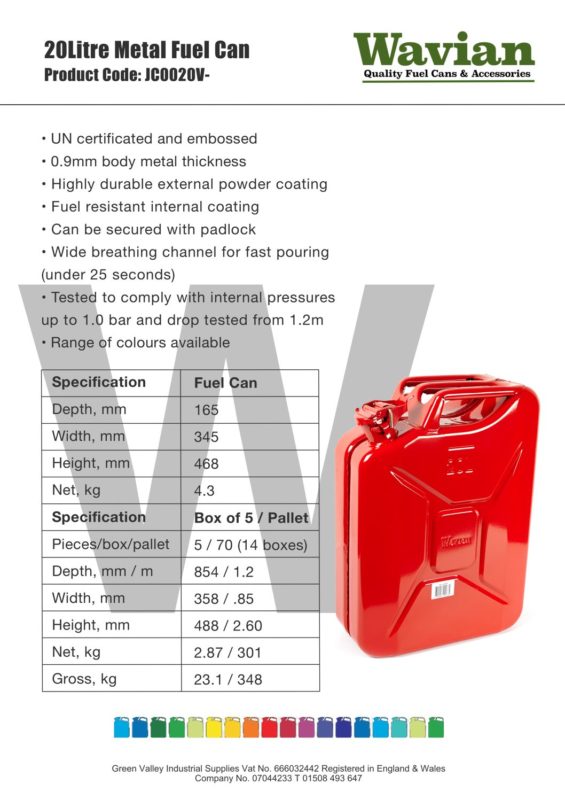 Wavian Quality Fuel Cans & Accessories