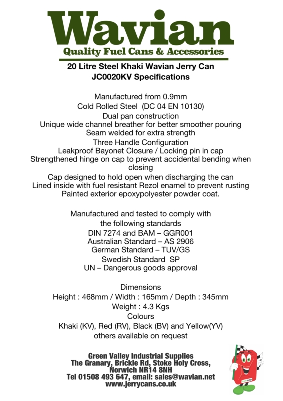 Wavian Quality Fuel Cans & Accessories