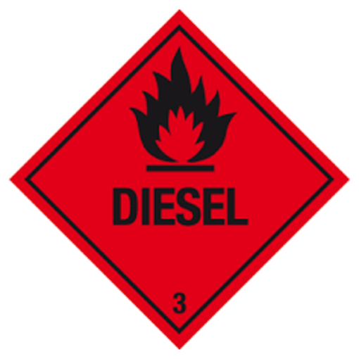 Safety Label -  Diesel (Diamond Shape)