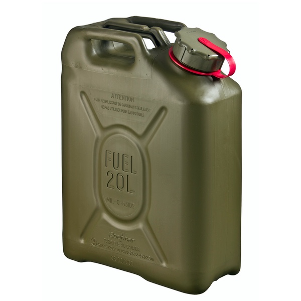 50L Military Style Stainless Steel Jerry Can – Olive Drab, 13 Gallon Gas Can (Unbranded)