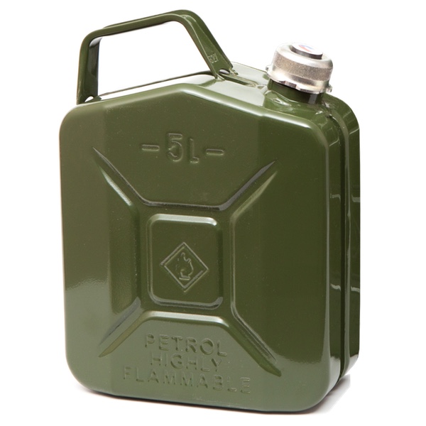 Jerry can 5L metal green with magnetic screw cap UN- & TüV/GS-approved -  PAT Europe