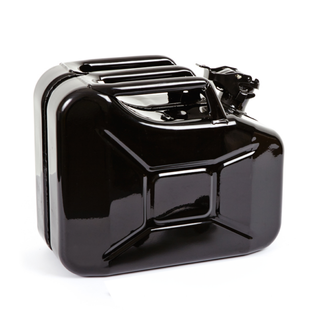 10 Litre Steel Jerry Can - Black - Image 2