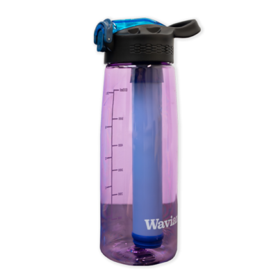 Wavian Water Bottle 650ml with Filter (Purple)