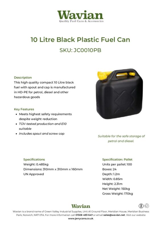 Wavian Quality Fuel Cans & Accessories