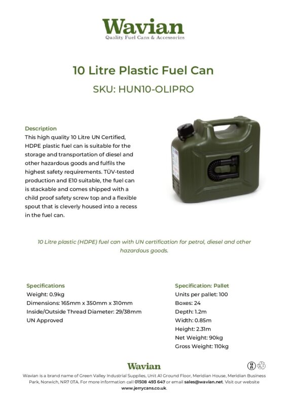 Wavian Quality Fuel Cans & Accessories