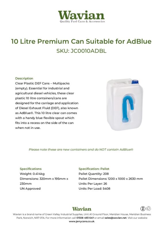 Wavian Quality Fuel Cans & Accessories