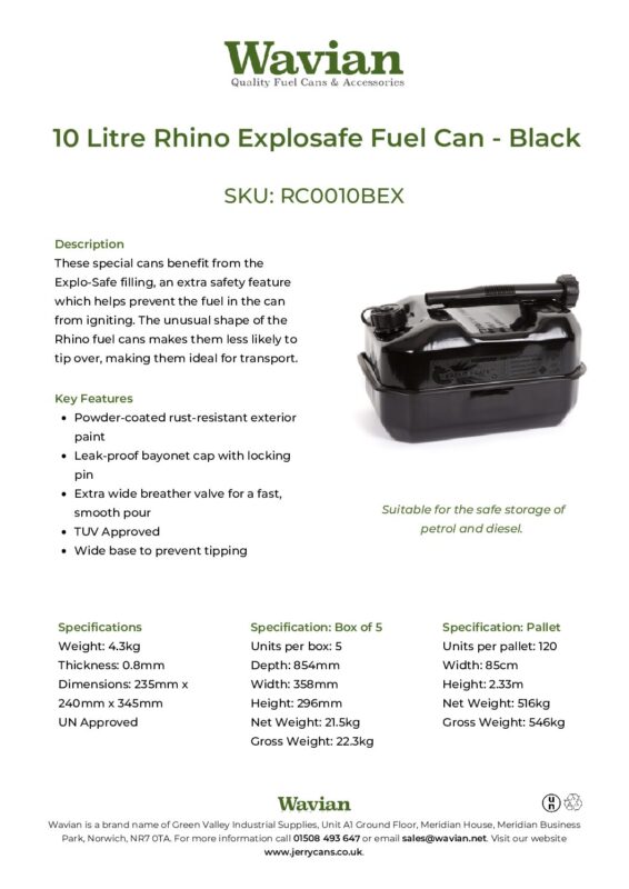 Wavian Quality Fuel Cans & Accessories