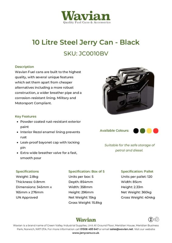 Wavian Quality Fuel Cans & Accessories