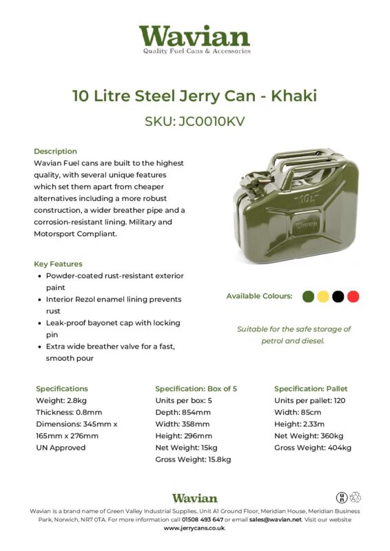 Wavian Quality Fuel Cans & Accessories