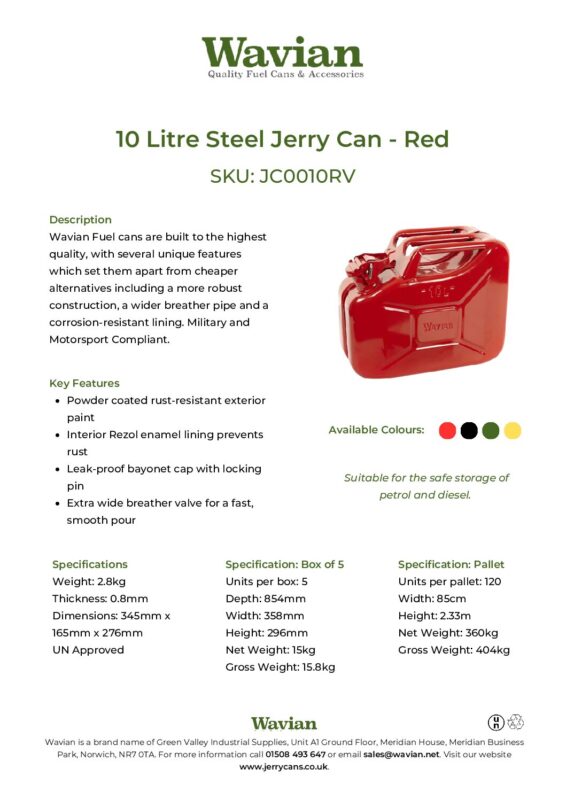 Wavian Quality Fuel Cans & Accessories