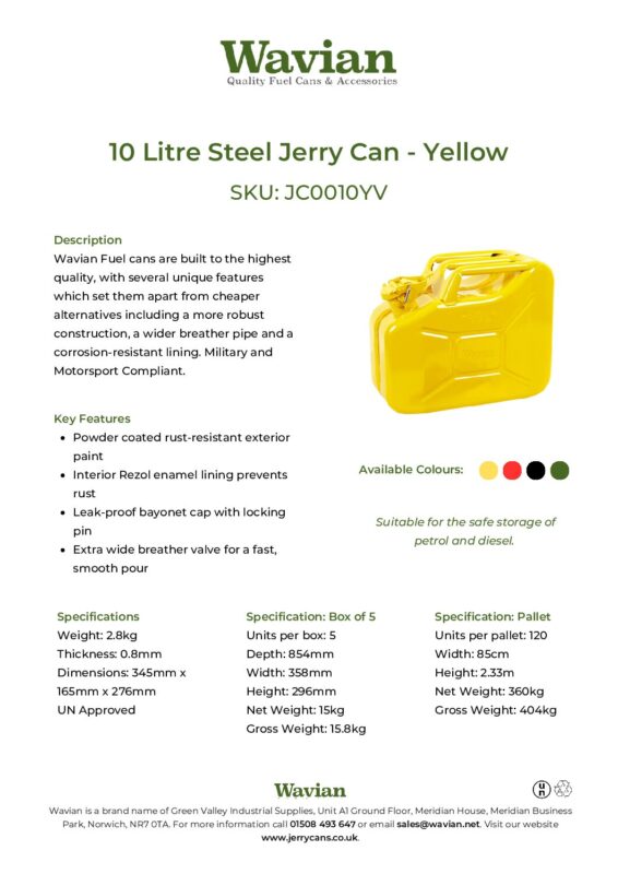 Wavian Quality Fuel Cans & Accessories