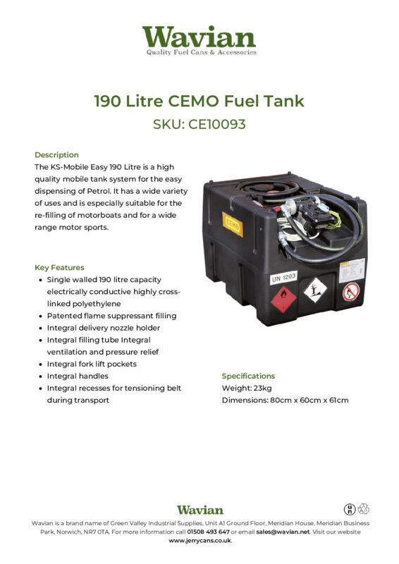 Wavian Quality Fuel Cans & Accessories