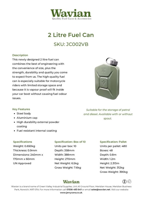 Wavian Quality Fuel Cans & Accessories