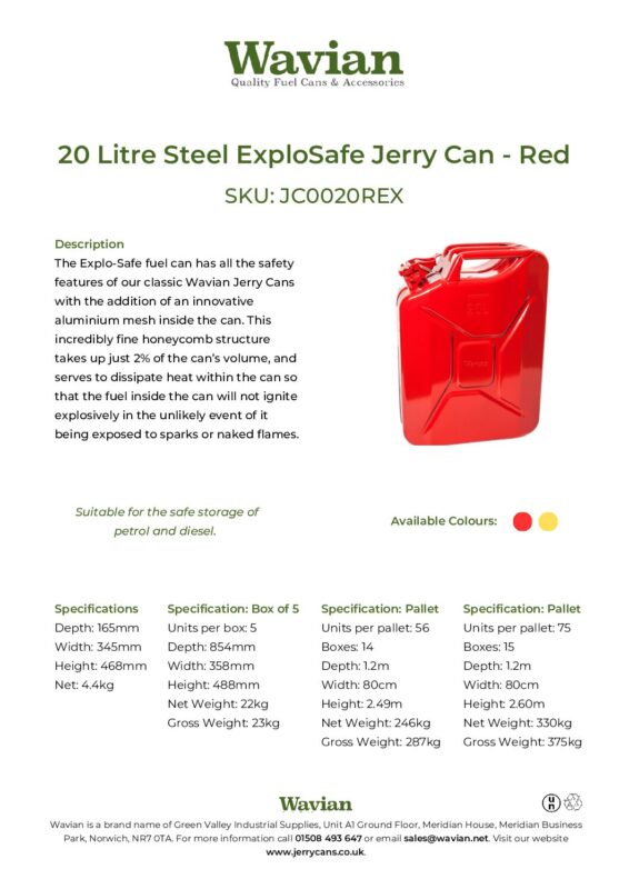 Wavian Quality Fuel Cans & Accessories