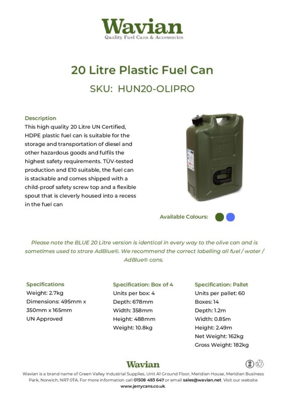 Wavian Quality Fuel Cans & Accessories