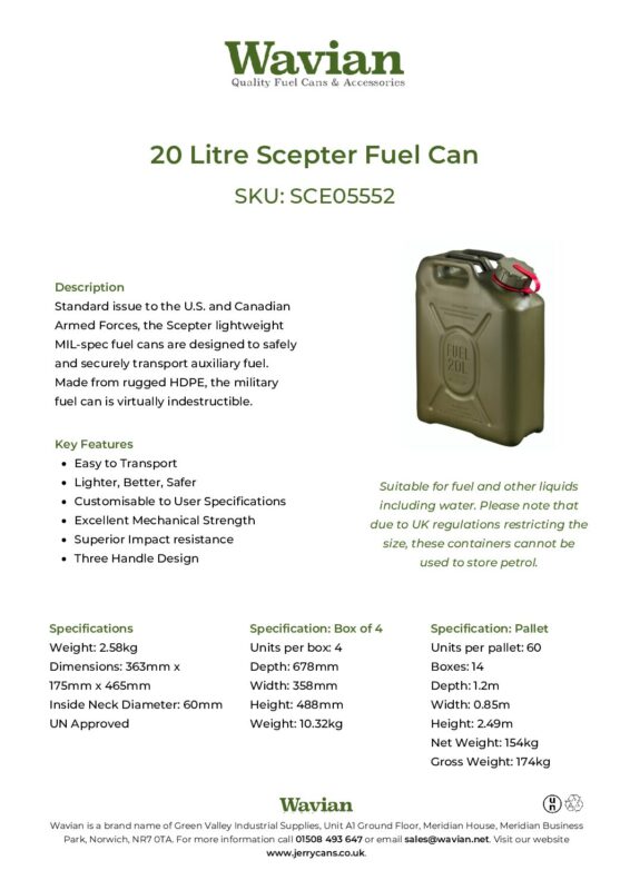 Wavian Quality Fuel Cans & Accessories