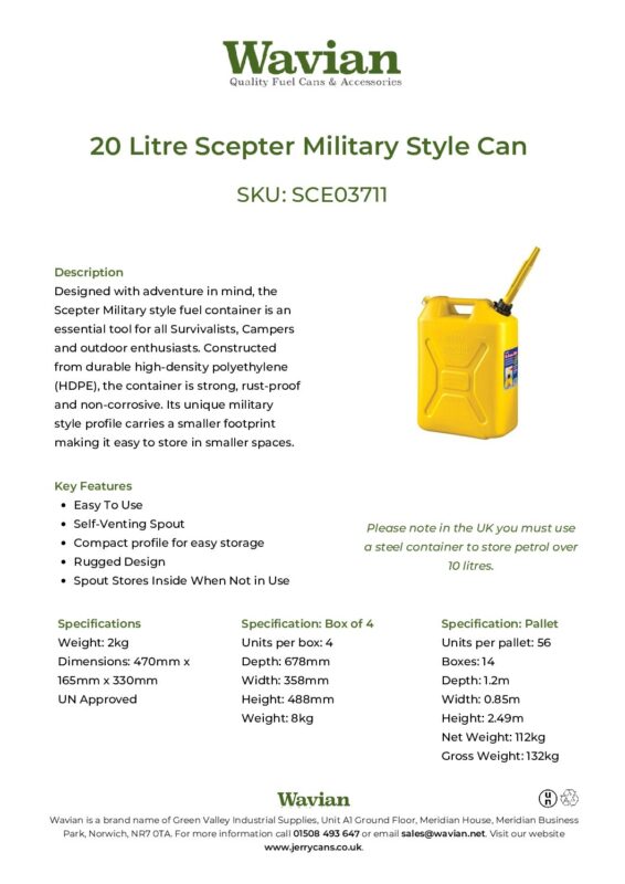 Wavian Quality Fuel Cans & Accessories