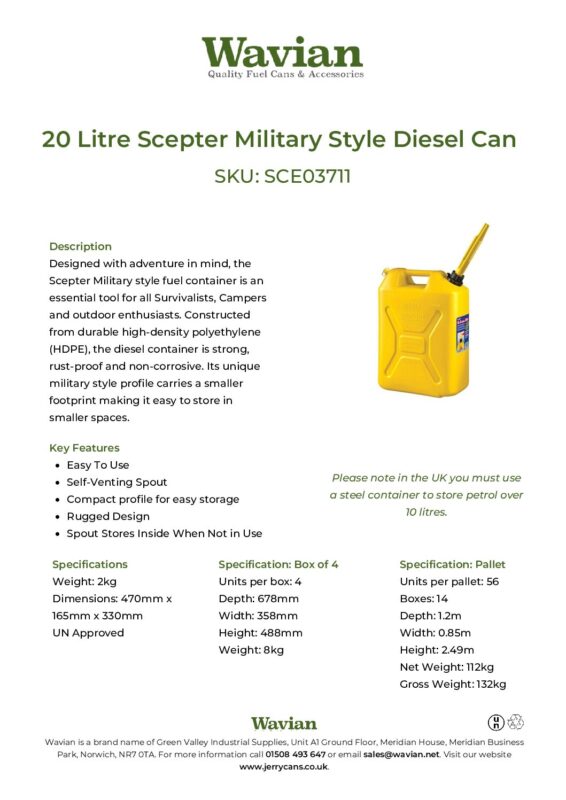 Wavian Quality Fuel Cans & Accessories