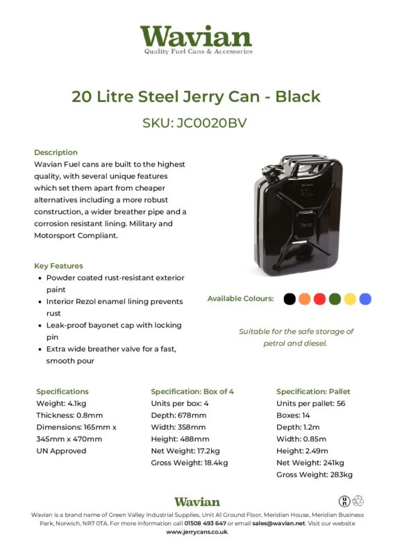 Wavian Quality Fuel Cans & Accessories