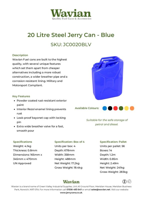 Wavian Quality Fuel Cans & Accessories