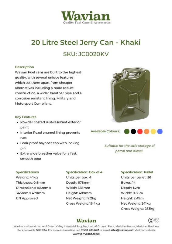 Wavian Quality Fuel Cans & Accessories