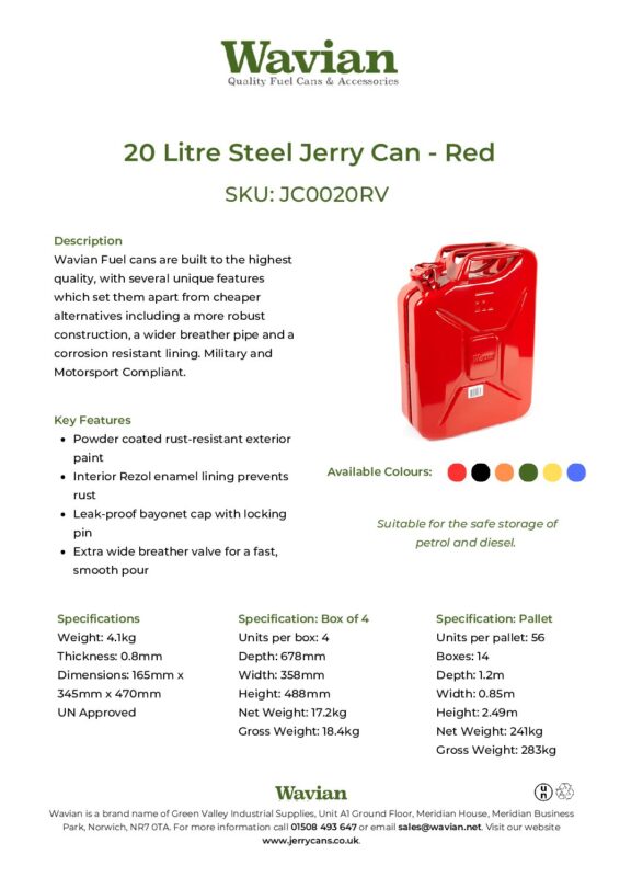 Wavian Quality Fuel Cans & Accessories