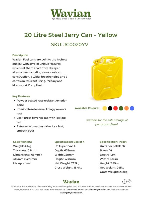 Wavian Quality Fuel Cans & Accessories