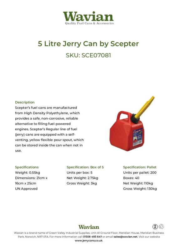 Wavian Quality Fuel Cans & Accessories