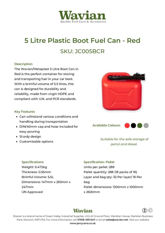Wavian Quality Fuel Cans & Accessories