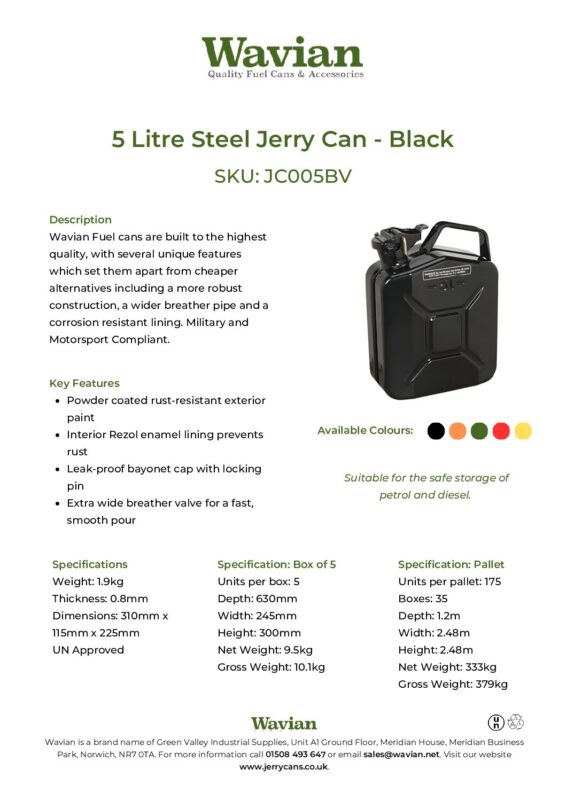 Wavian Quality Fuel Cans & Accessories