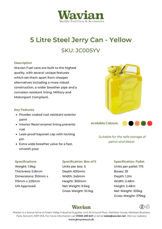 Wavian Quality Fuel Cans & Accessories