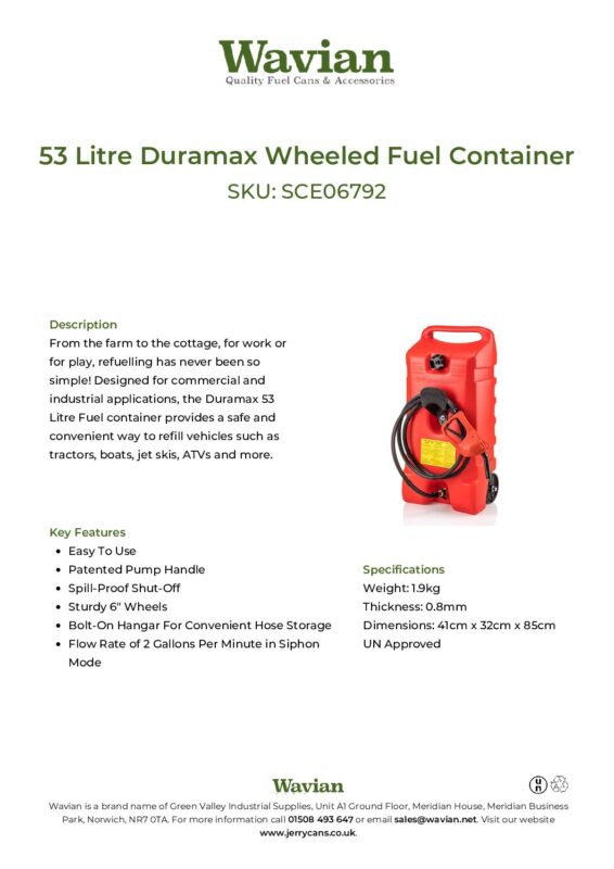 Wavian Quality Fuel Cans & Accessories
