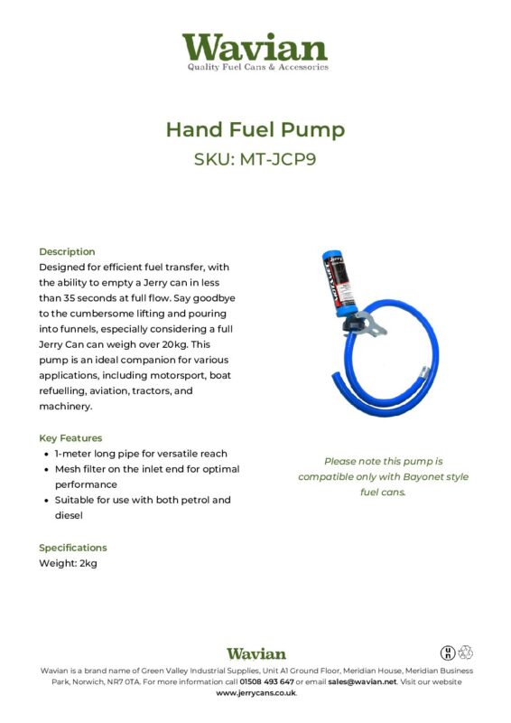 Wavian Quality Fuel Cans & Accessories