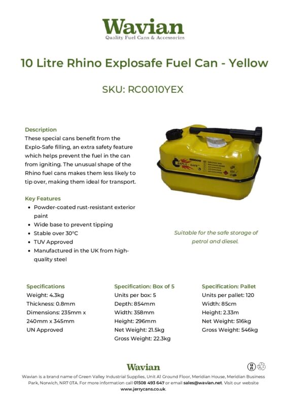 Wavian Quality Fuel Cans & Accessories