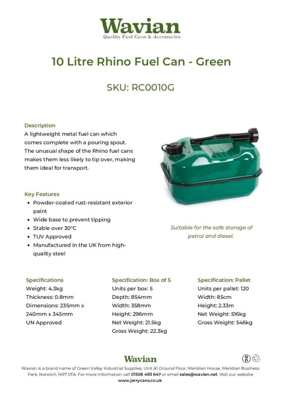 Wavian Quality Fuel Cans & Accessories