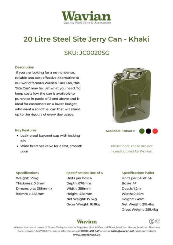 Wavian Quality Fuel Cans & Accessories