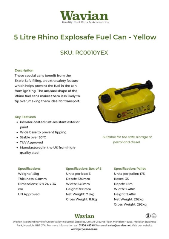 Wavian Quality Fuel Cans & Accessories